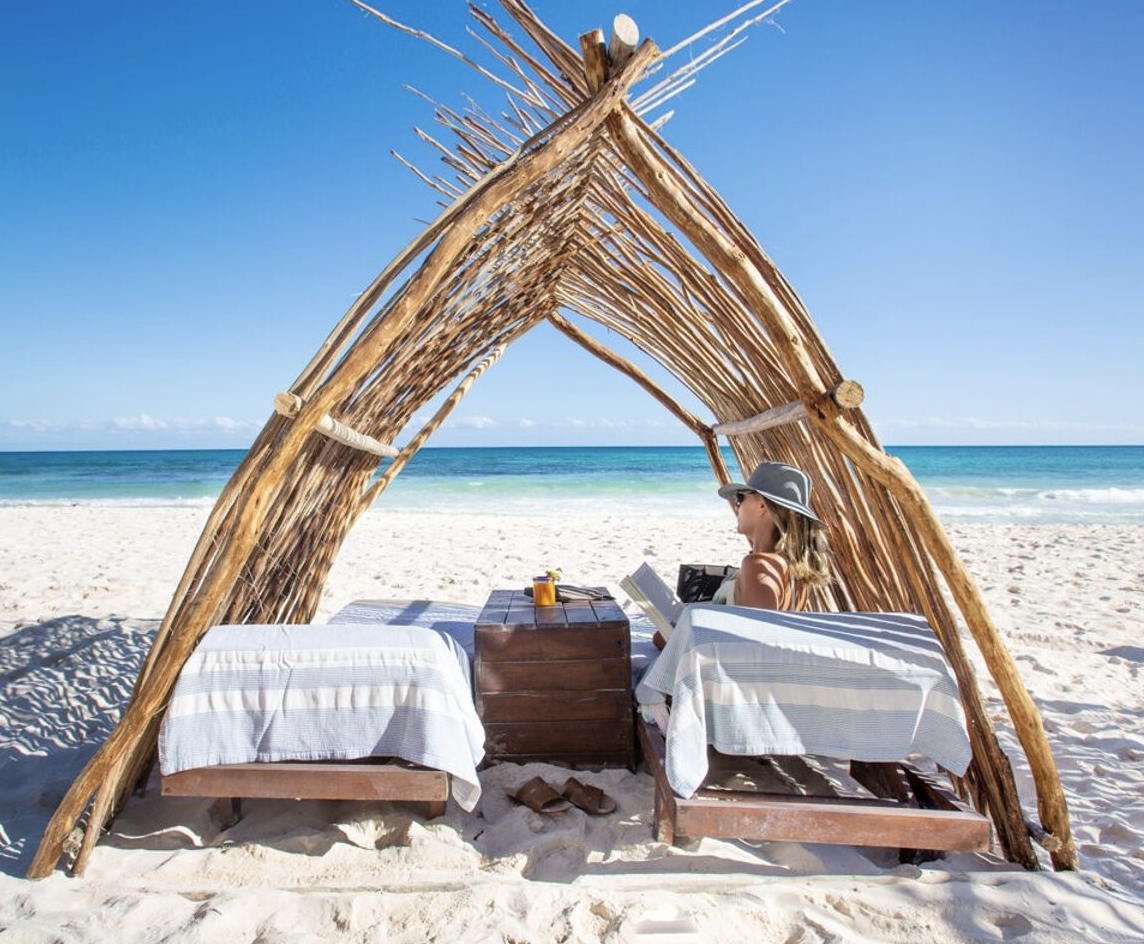 Beachfront Eco Chic Resort with 50 people Tulum Nov 3-7