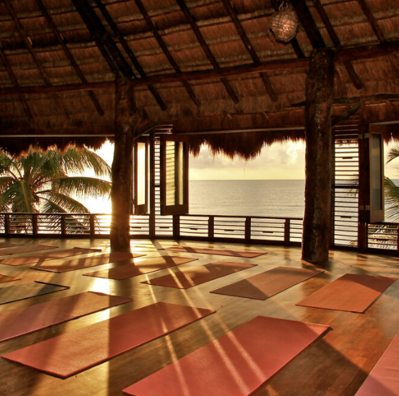 open air yoga studio Tulum