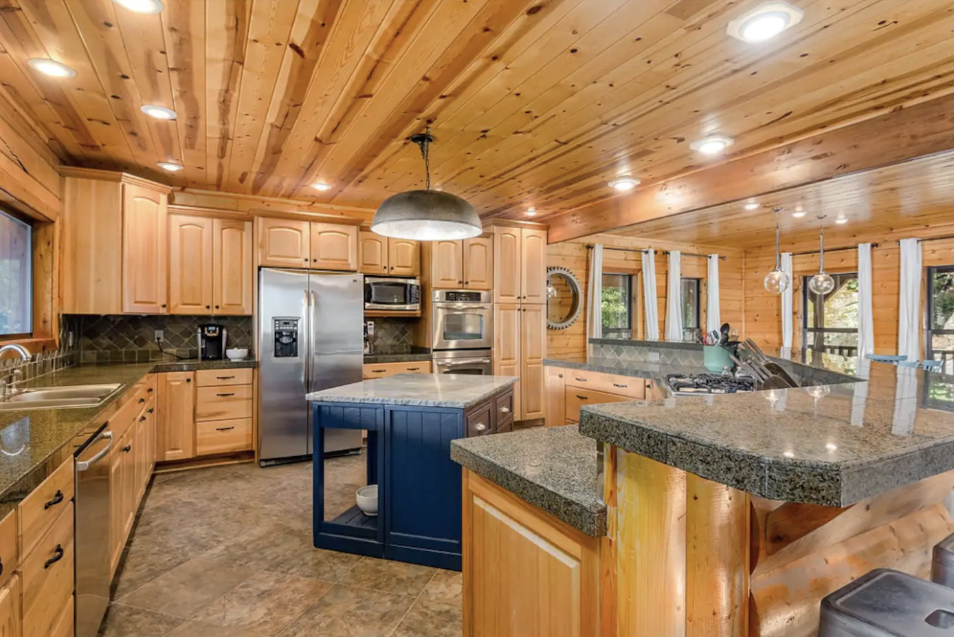 fully stocked kitchen at AR home for yoga retreat May 26-29