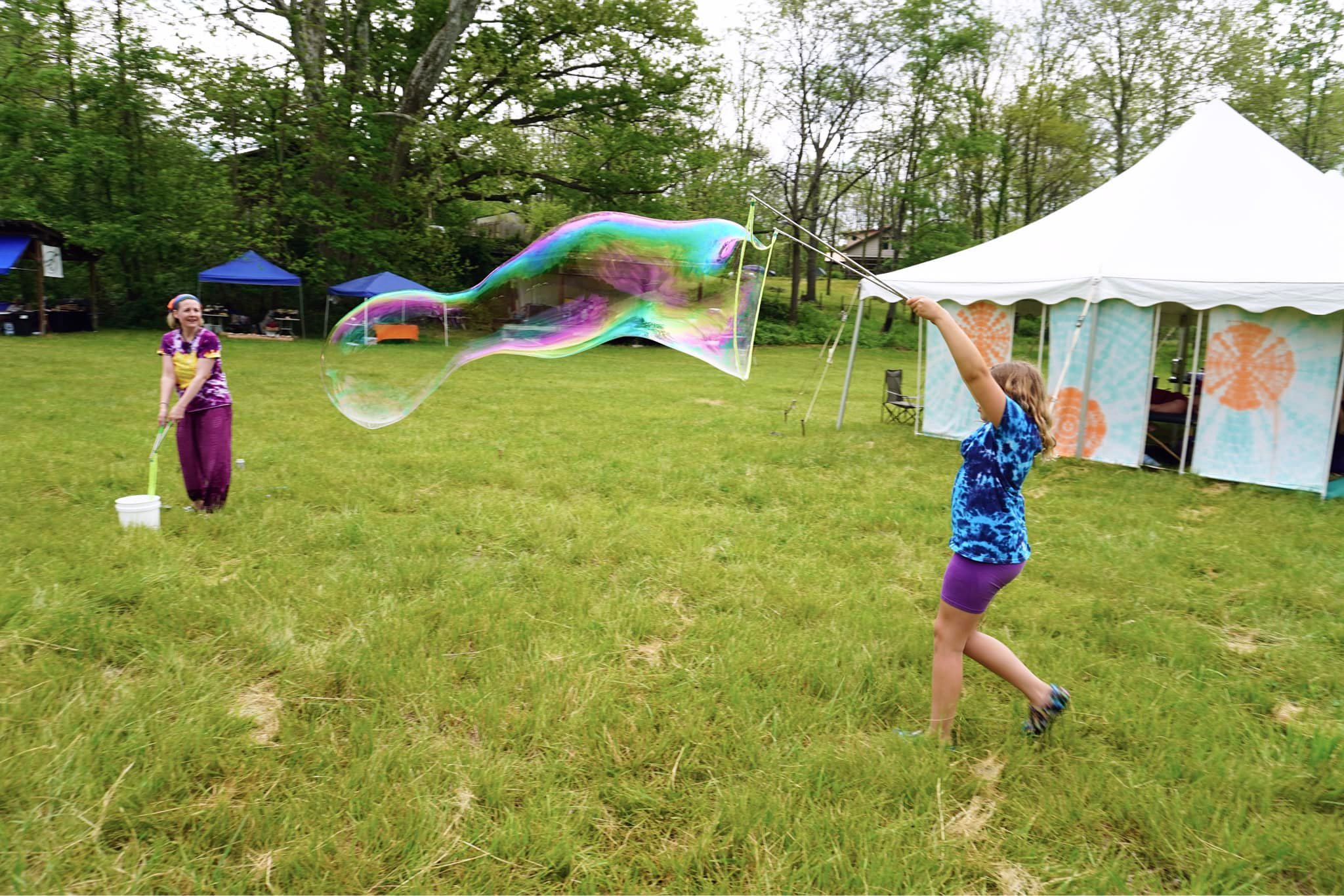 bubbles at M.A.Y.Fest music, art & yoga festival in Needmore, IN May 12-14, 2023.