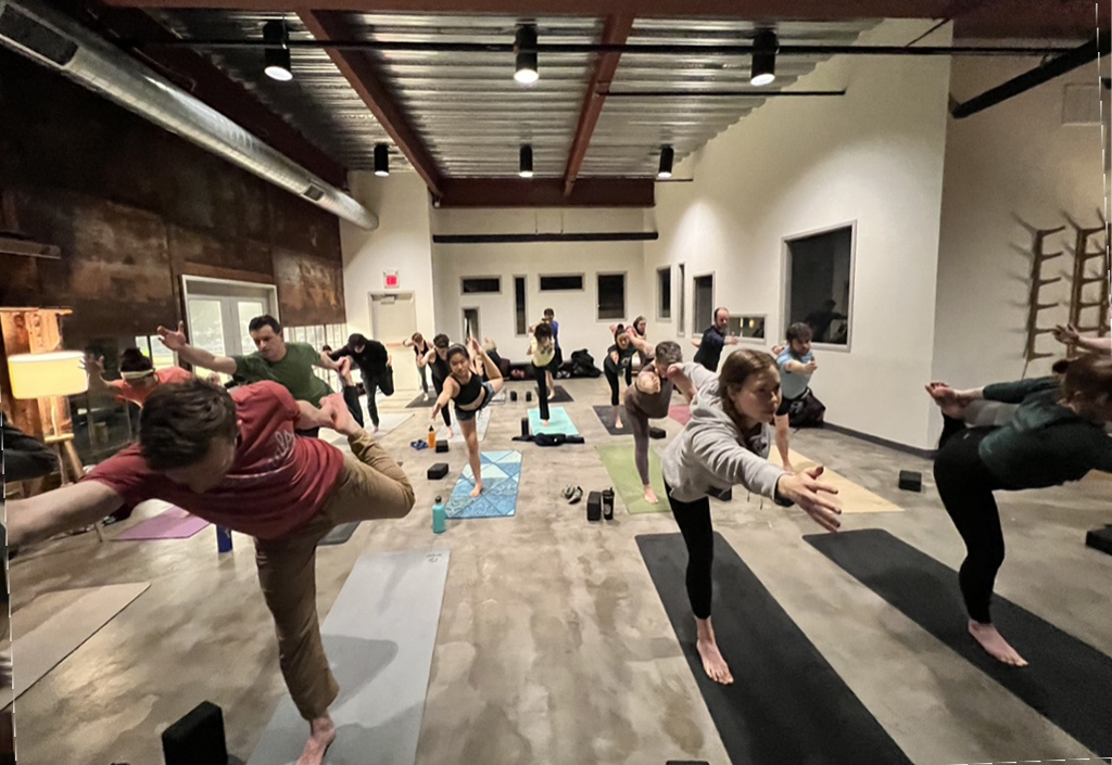 Climb So iLL yoga students in dancer pose