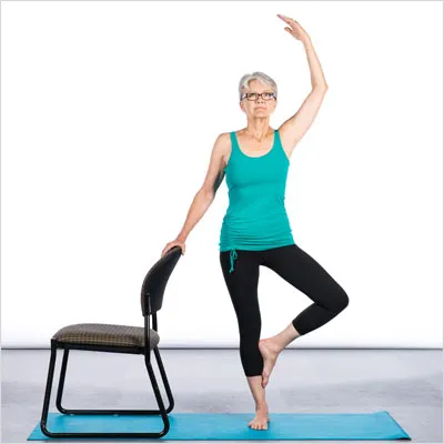 chair yoga led by Debby Siegel at Life Time Frontenac